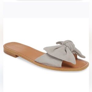 Something Navy Cici Bow Flat Slide Sandal